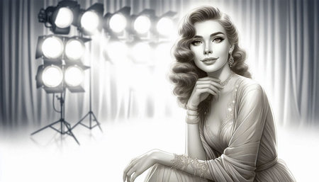 Portrait of beautiful young woman in white dress. 3d rendering