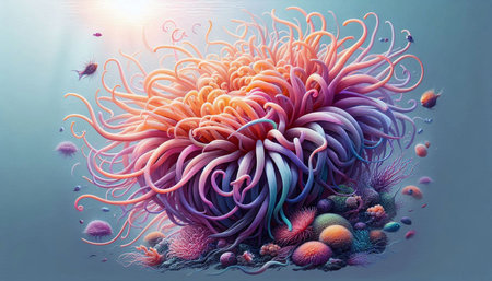 3d illustration of abstract geometric composition,digital art works. Computer generated graphics.
