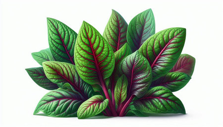 Leaves of basil isolated on white background. 3d illustration.