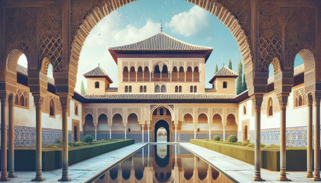 the Alhambra palaceの写真素材