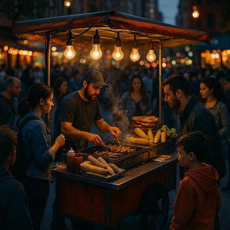 Street food vendor in Barcelona, Spain