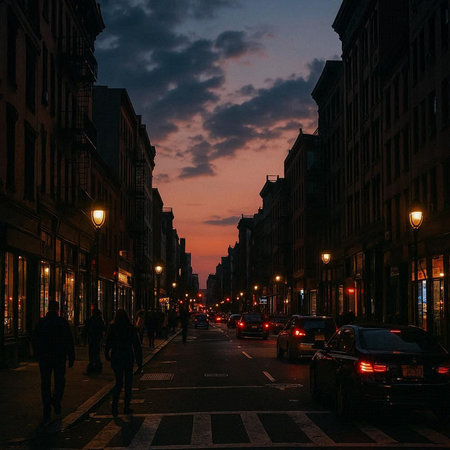 Oxford street at night