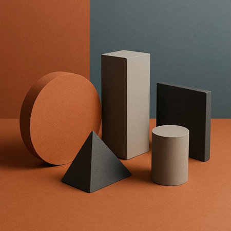 3d render, abstract geometric shapes, minimal design, 3d illustration