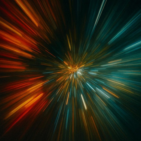 abstract rays on a dark background. fractal for desktop wallpaper