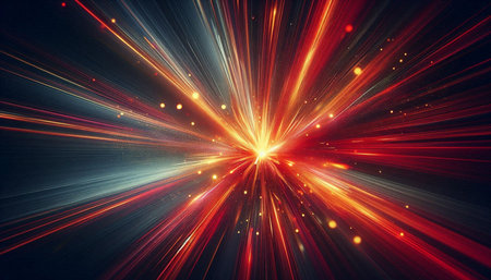 abstract background with rays and bokeh, computer generated images