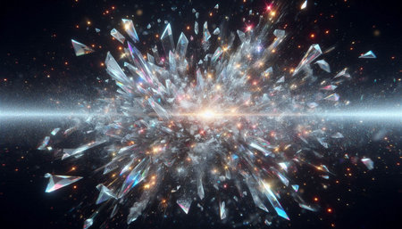 Fractal 3D Illustration of a Star Burst, Abstract Background