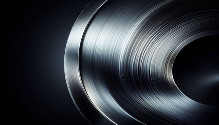 abstract metal background with some smooth lines in it (3d render)