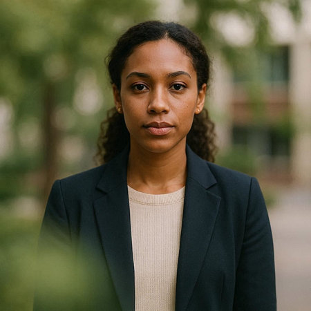 Portrait of an african american businesswoman in a suit