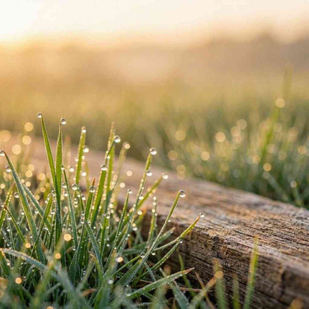 Morning dew on the grass. Selective focus. nature.