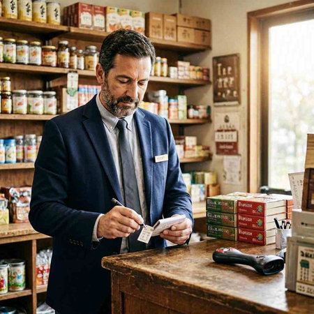 Man Selling Medicine Pharmacy Drugstore Buying Healthcare Pharmacy Concept
