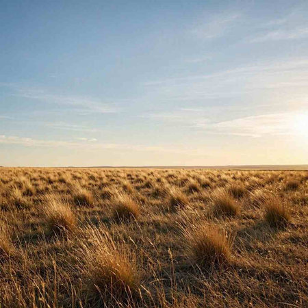 Sunset in the prairie of the U.S.A.