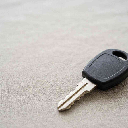 car key on a gray background. car key on a gray background