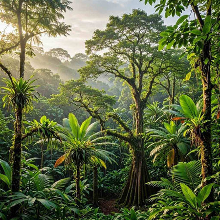Beautiful tropical rainforest in Costa Rica, Central America, Central America