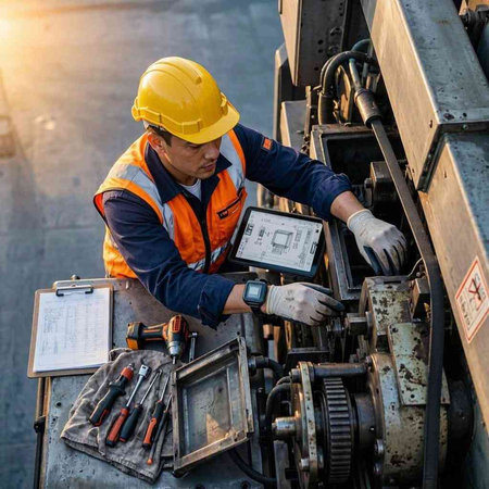 Industrial worker working in the factory. Industrial workers are using machines to work in the factory.