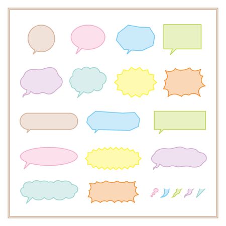 Callout patterns with different shapesのイラスト素材