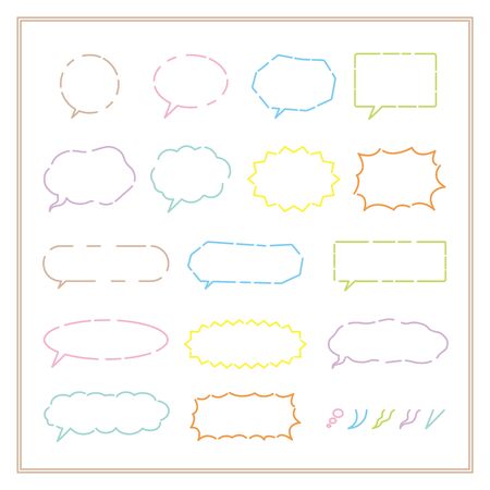 Callout patterns with different shapesのイラスト素材