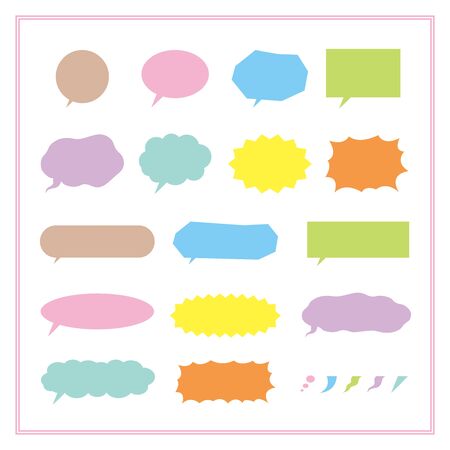 Callout patterns with different shapesのイラスト素材