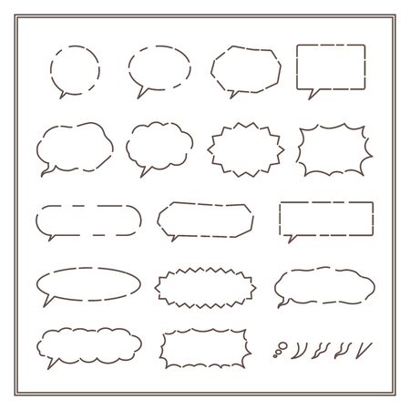 Callout patterns with different shapesのイラスト素材