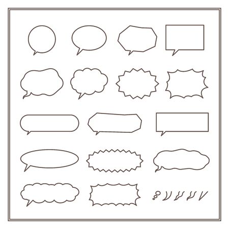 Callout patterns with different shapesのイラスト素材