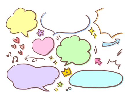 Callout patterns with different shapesのイラスト素材