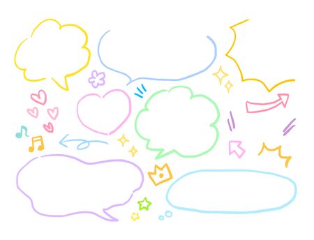 Callout patterns with different shapesのイラスト素材