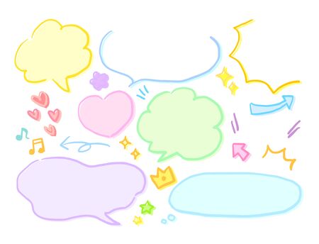 Callout patterns with different shapesのイラスト素材