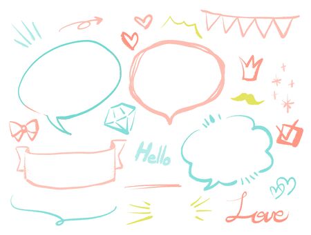 Callout patterns with different shapesのイラスト素材