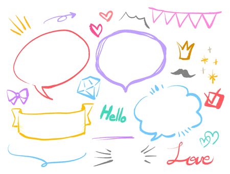 Callout patterns with different shapesのイラスト素材