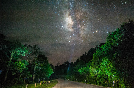 milky way in thailandの写真素材