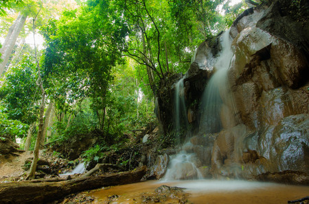 water fall in thailandの写真素材