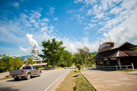 Driving on a road tour to Thailand .のeditorial素材