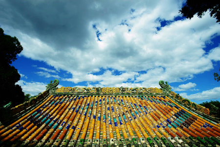 colorful ancient roof top