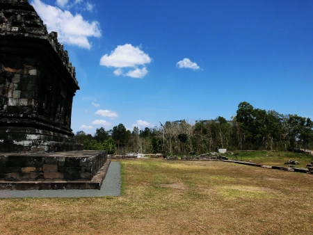 Candi Ijo, hindu temple on bokoharjo java, near jogjakartaの写真素材