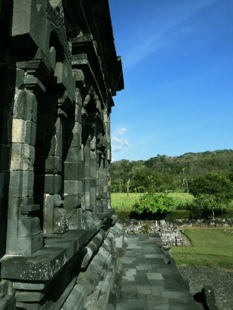 Banyunibo temple, a mixed hindu and budha temple placed in jogja indonesiaの写真素材