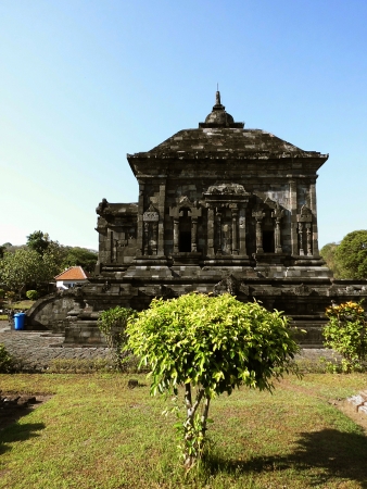 Banyunibo temple, a mixed hindu and budha temple placed in jogja indonesiaの写真素材
