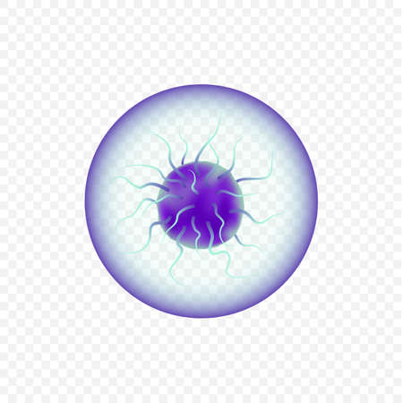 Microscopic body virus cell and bacteria icon. Bacterium microorganism, bacteria and health microbeのイラスト素材