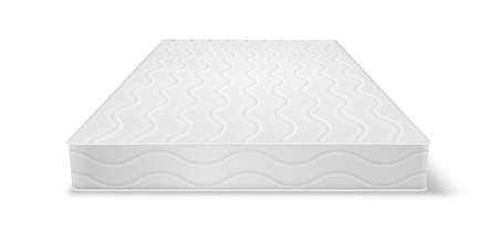 Double mattress. Realistic orthopedic sleeping bed item. Rest and bedchamber accessoryのイラスト素材