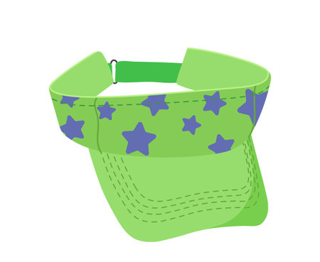 Trendy style fashion cute childish headband with protective visor isolated on white backgroundのイラスト素材