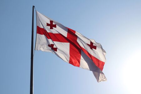 Flag of the Republic of Georgiaの写真素材