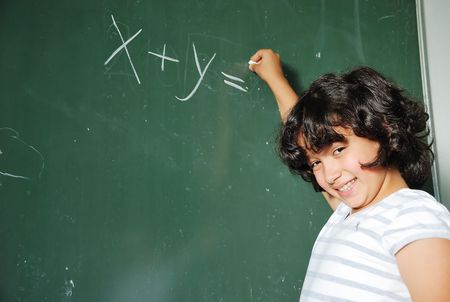 Pupil activities in the classroom at schoolの写真素材