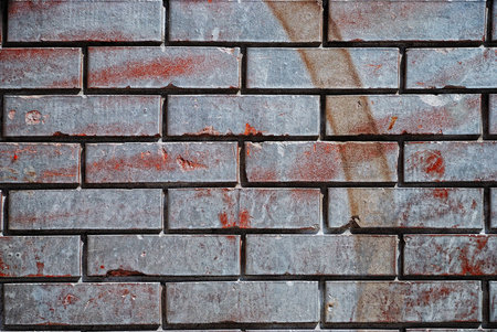 Very old and very original brick wallの写真素材
