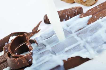 Chocolate, milk, isolatedの写真素材