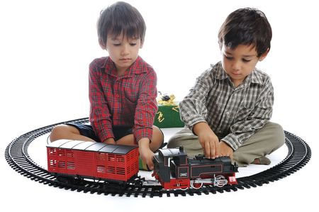 Train toy, present for childrenの写真素材