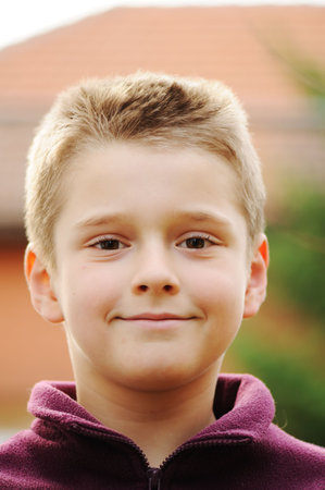   Portrait Of Boy Smiling  の写真素材