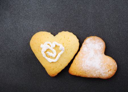 Two heart cakesの写真素材