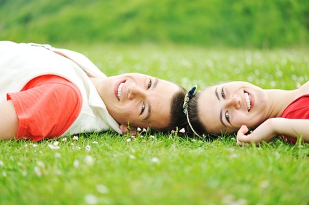 Teenagers outdoor, beautiful sceneの写真素材