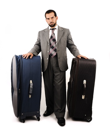 business man with a big  bags の写真素材