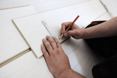 Precise drawing and measuring on floor