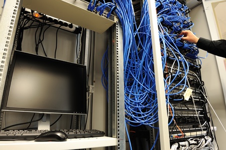 Server room with equipmentsの写真素材