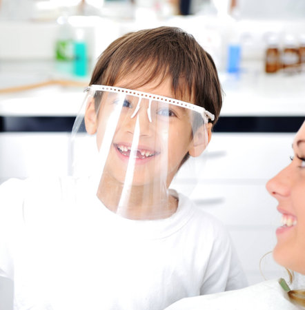 Teeth checkup at dentist's officeの写真素材